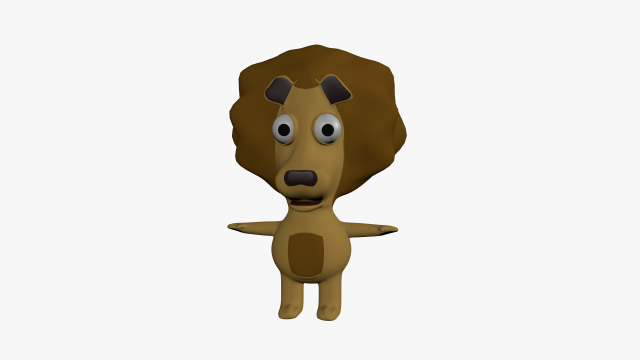funny cartoon lion 3D 模型 .c4d .max .obj .3ds .fbx .stl .blend 