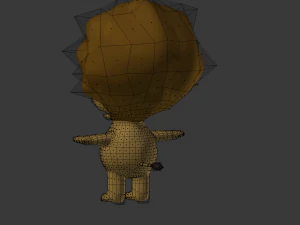 funny cartoon lion 3D Model