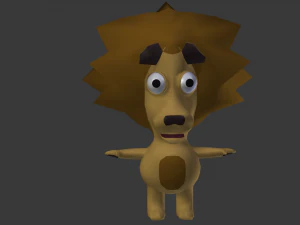 funny cartoon lion 3D Model