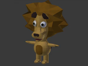 funny cartoon lion 3D Model