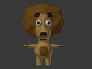funny cartoon lion 3D Model