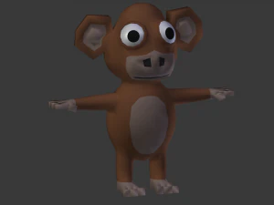 funny cartoon monkey 3D Model
