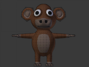 funny cartoon monkey 3D Модель