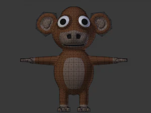 funny cartoon monkey 3D Model