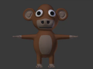 funny cartoon monkey 3D Model