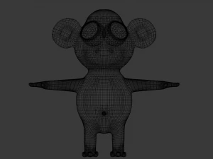 funny cartoon monkey 3D Model