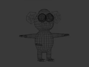 funny cartoon monkey 3D Model