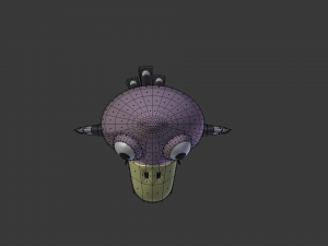 funny cartoon ostrich 3D Model