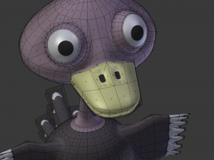 funny cartoon ostrich 3D Model
