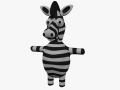 funny cartoon zebra 3Dモデル
