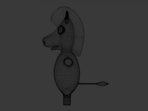 funny cartoon zebra 3D Model
