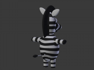 funny cartoon zebra 3D 模型