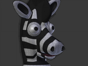 funny cartoon zebra 3D 模型