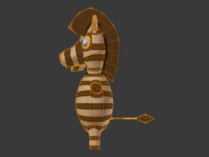 funny cartoon zebra 3D Model