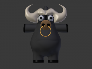 funny cartoon exotic animals collection 3Dモデル