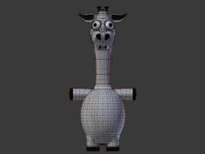 funny cartoon exotic animals collection 3D Model