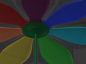 rainbow cartoon flower 3D-Modell