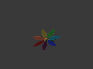 rainbow cartoon flower 3D-Modell