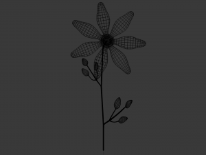 rainbow cartoon flower 3D-Modell
