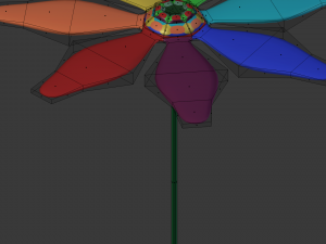 rainbow cartoon flower 3D-Modell