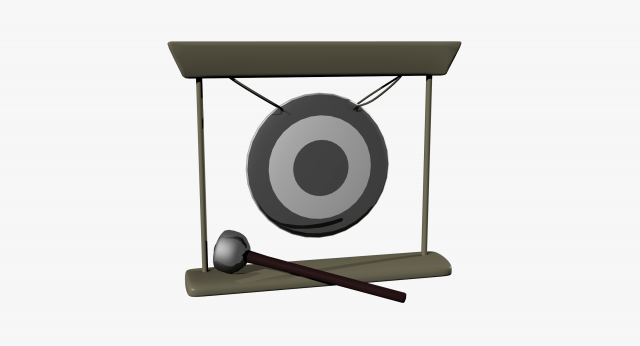 cartoon gong Modello 3D .c4d .max .obj .3ds .fbx .stl .blend 