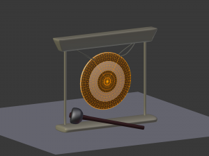cartoon gong Modello 3D