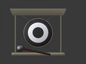 cartoon gong Modello 3D