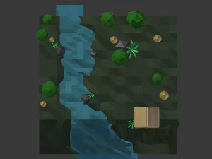 near the river lowpoly scene 3D Model