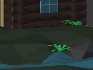 near the river lowpoly scene Modelo 3D