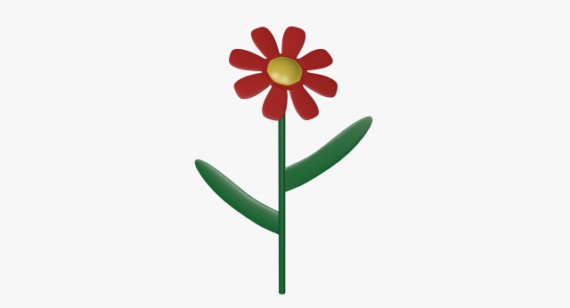 cartoon flower 3D Model .c4d .max .obj .3ds .fbx .stl .blend 