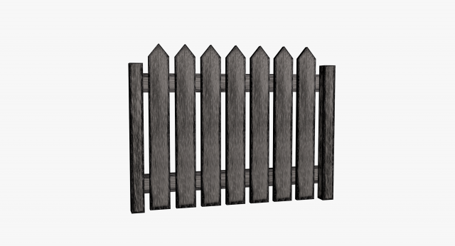 fence wooden Modello 3D .c4d .max .obj .3ds .fbx .stl .blend 