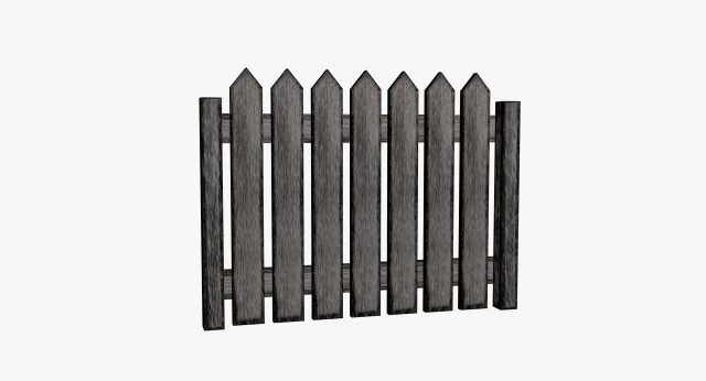 fence wooden 3D Model .c4d .max .obj .3ds .fbx .stl .blend 