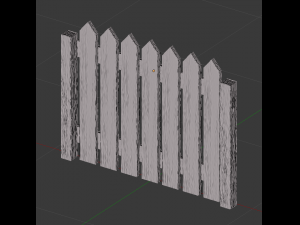 fence wooden Modello 3D