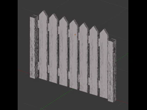 fence wooden 3D Model