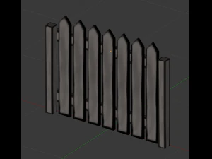fence wooden 3D Model