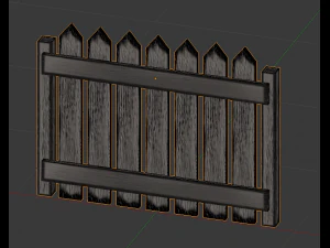 fence wooden 3D Model