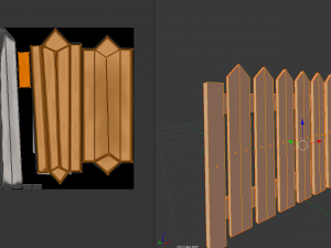 fence wooden Modello 3D