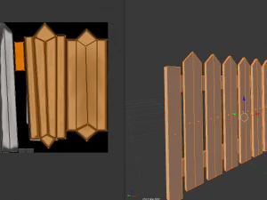 fence wooden 3D Model