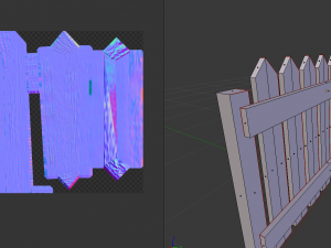 fence wooden Modello 3D