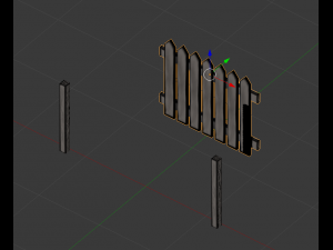 fence wooden Modello 3D