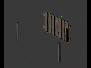 fence wooden 3D Model