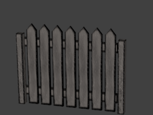 fence wooden Modello 3D