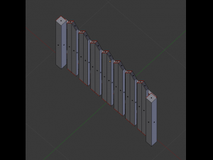 fence wooden Modello 3D