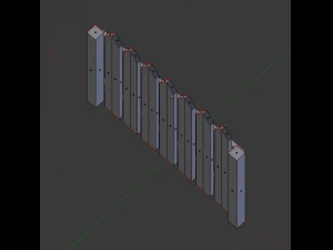 fence wooden 3D Model