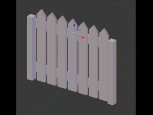 fence wooden Modello 3D