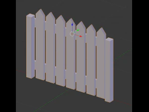 fence wooden 3D Model