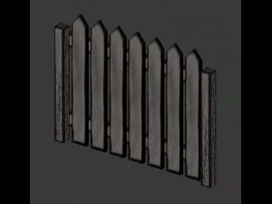 fence wooden 3D Model