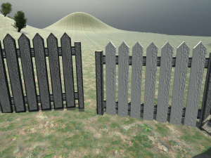 fence wooden Modello 3D
