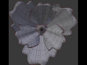 niebieski mak Model 3D