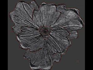 niebieski mak Model 3D